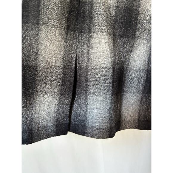 Madewell Dorset Blazer Jacket XL Plaid Check Buffalo Black White Wool Oversized - Picture 9 of 15